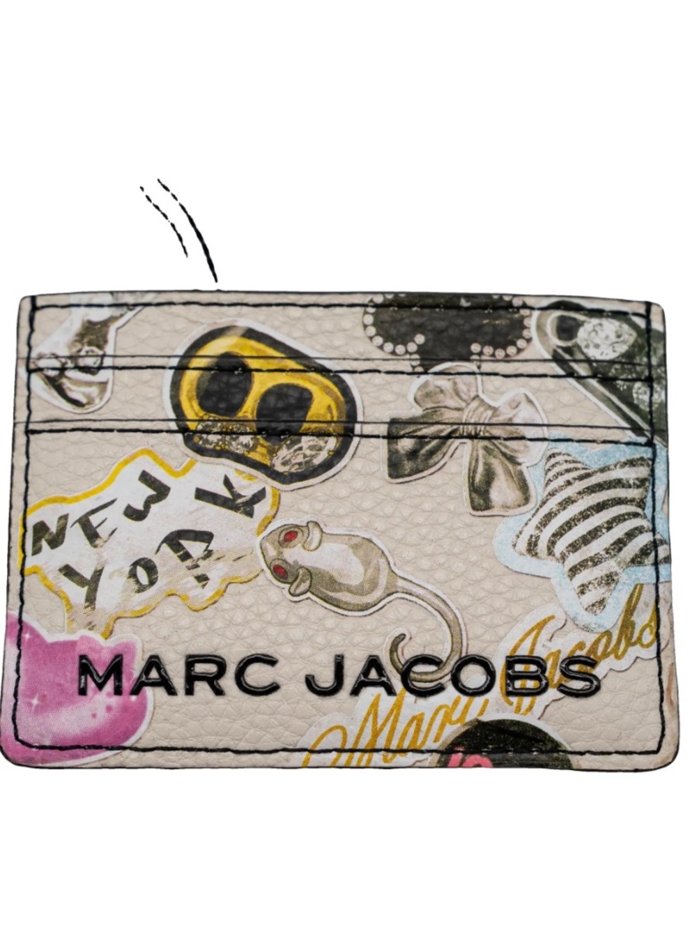BNWT Marc Jacobs Multicolor Graphic Printed Card Holder with Logo